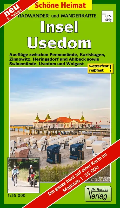 Wanderkarte Insel Usedom vom Verlag Barthel