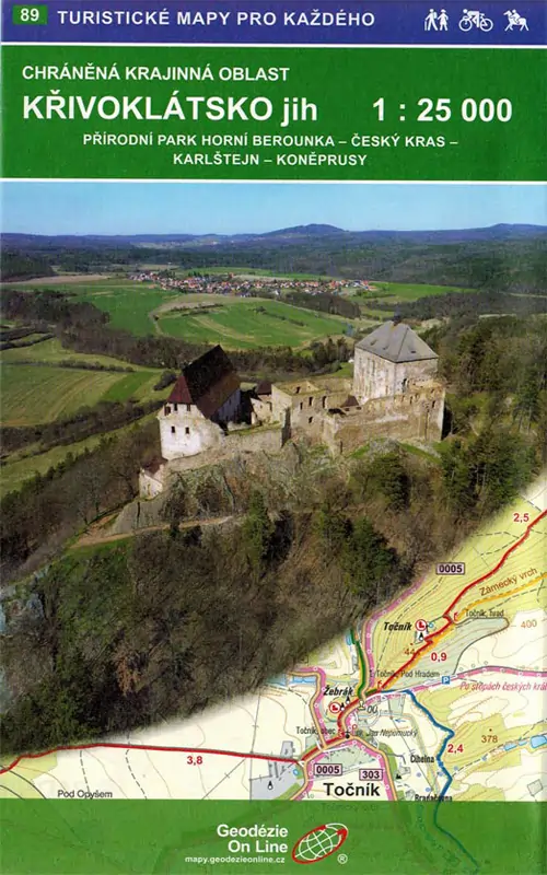 Wanderkarte Krivoklatsko-Süd Wanderkarte Krivoklatsko-Süd