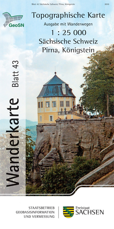 Wanderkarte Königstein, Pirna / Sächsische Schweiz