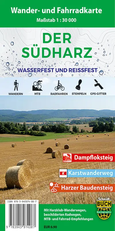 Wanderkarte Südharz vom Schmidt-Buch-Verlag Wanderkarte Südharz vom Schmidt-Buch-Verlag