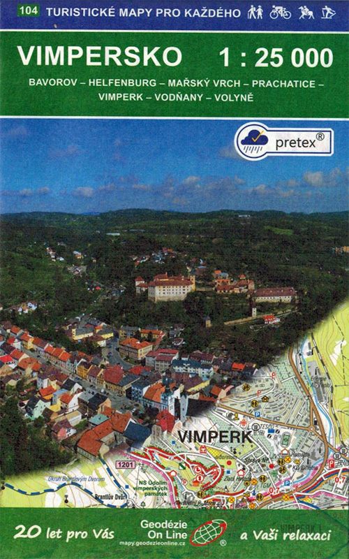 Wanderkarte Vimpersko / Gebiet Vimperk Nr. 104