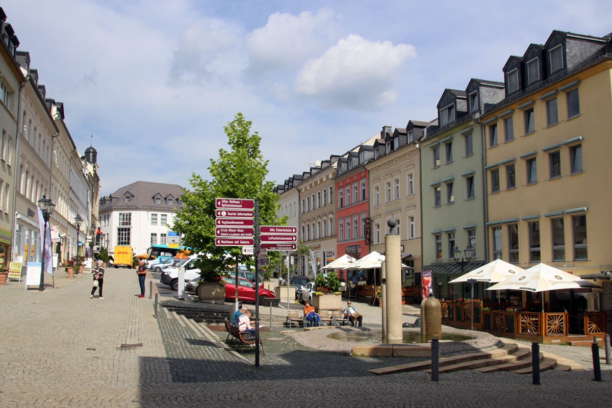Stadtzentrum von Plauen 