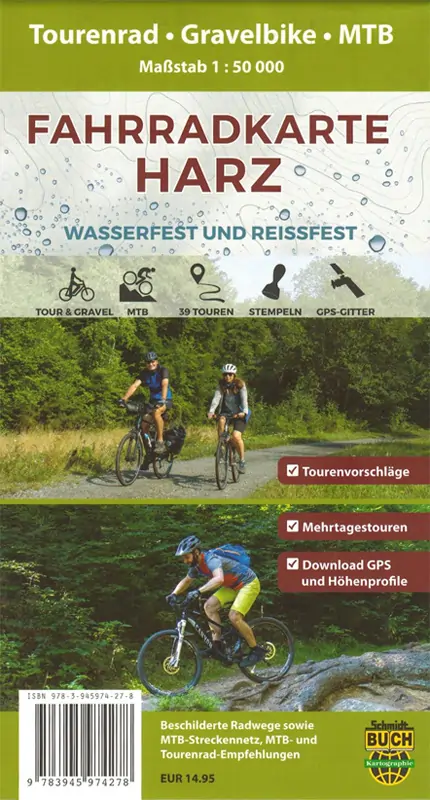 Fahrradkarte-Harz vom Schmidt-Buch-Verlag