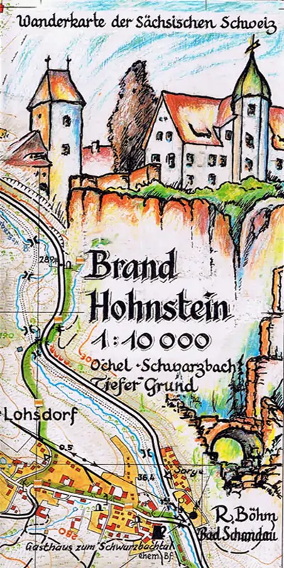 Wanderkarte Brand - Hohnstein vom Böhm Verlag Wanderkarte Brand - Hohnstein vom Böhm Verlag
