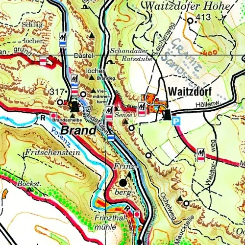 Wanderkarte Sächsische Schweiz Detail 2
