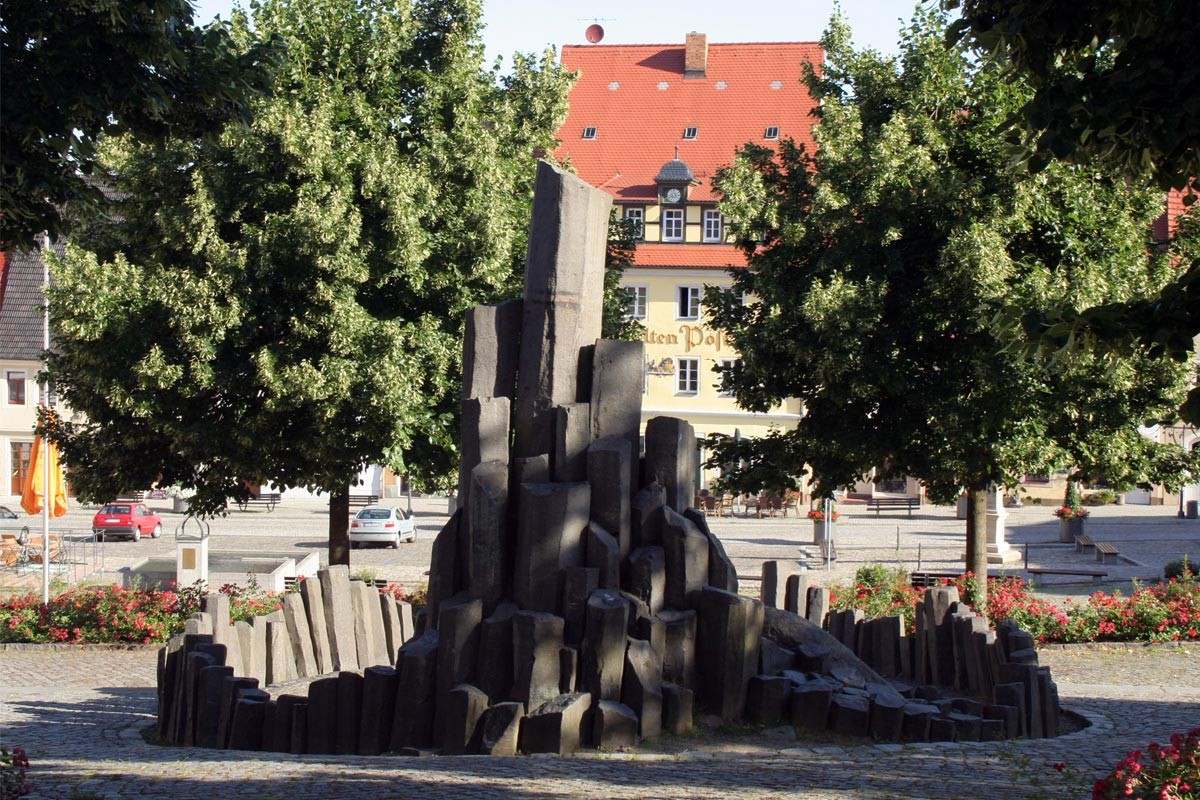 Basaltbrunnen in der Stadt Stolpen