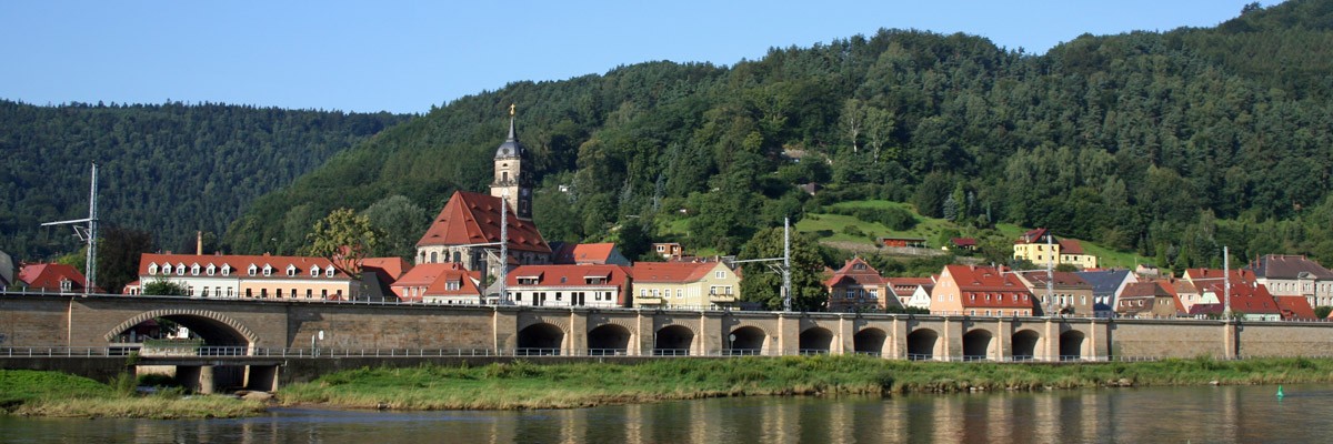 Stadt Koenigstein in der Sächsischen Schweiz