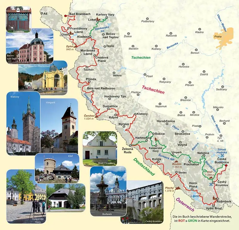 Boehmerwald-Kaiserwald Karte