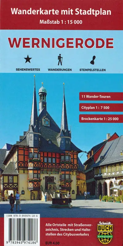 Wanderkarte Wernigerode Schmidt-Buch-Verlag Wanderkarte Wernigerode Schmidt-Buch-Verlag