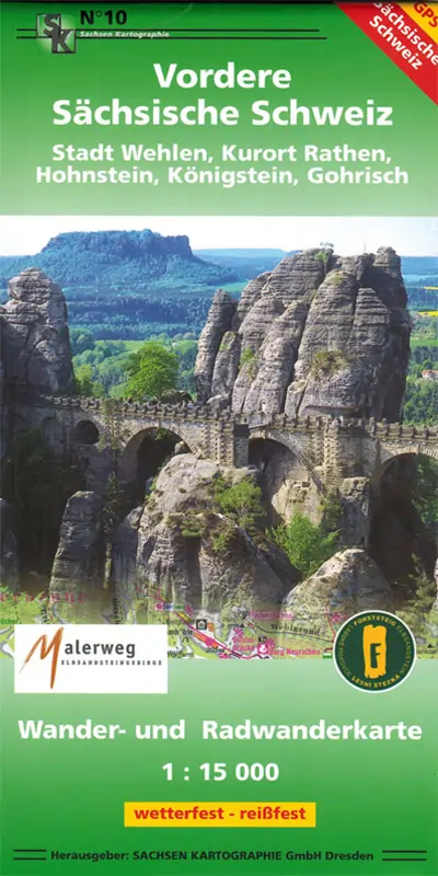 Wanderkarte Vordere Sächsische Schweiz Wanderkarte Vordere Sächsische Schweiz