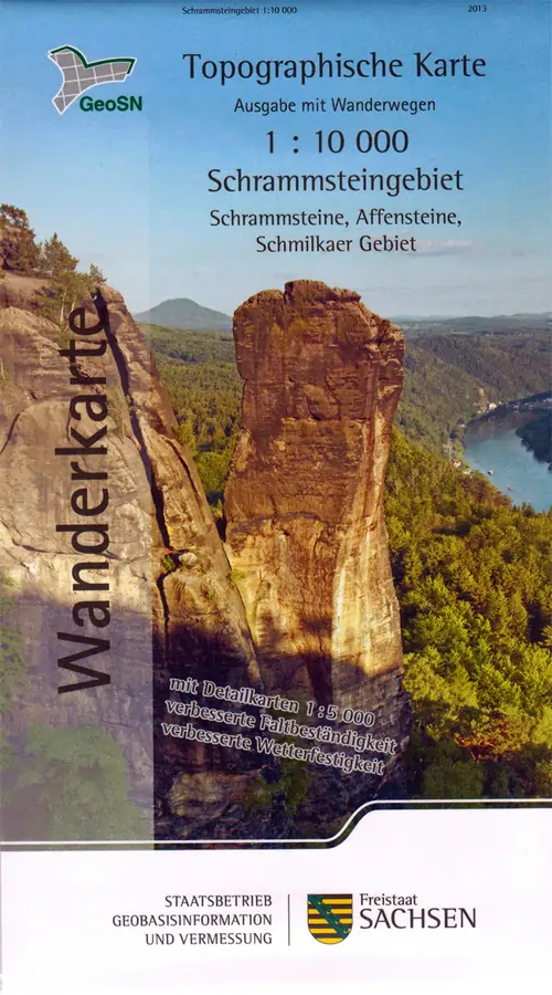 Wanderkarte Schrammsteingebiet