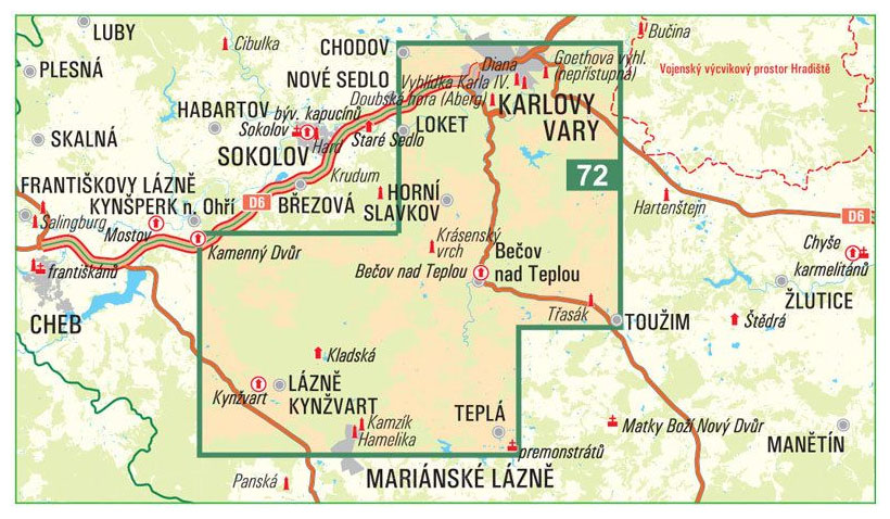 Kaiserwald Wanderkarte Kaiserwald, Slavkovský Les - Böhmen
