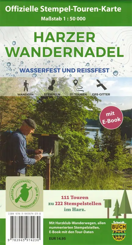 Wanderkarte Harzer-Wandernadel vom Schmidt-Buch-Verlag