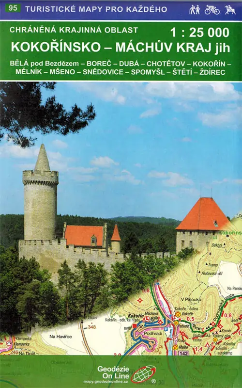 Wanderkarte Kokorinsko-Süd Wanderkarte Kokorinsko-Süd
