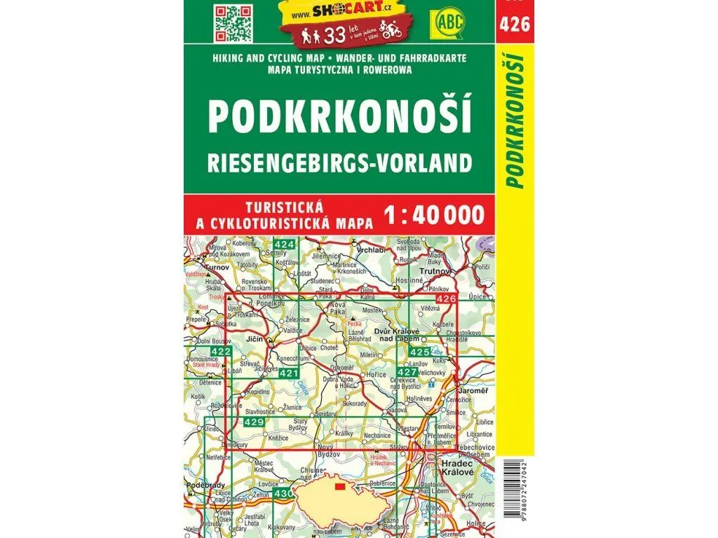 Wanderkarte Podkrkonoší / Riesengebirgsvorland