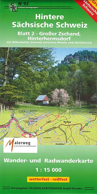 Wanderkarte Hintere Sächsische Schweiz2 Wanderkarte Hintere Sächsische Schweiz2