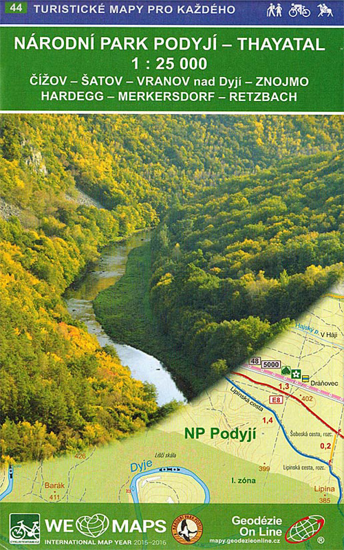 Wanderkarte Thayatal - Nationalpark Podyjí / Nr. 44