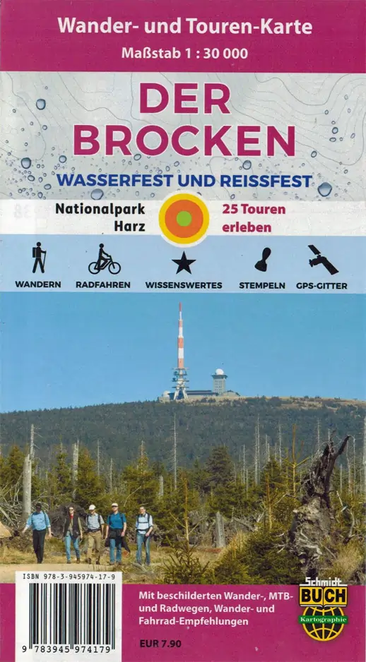 Wanderkarte Der Brocken vom Schmidt Buchverlag Wanderkarte Der Brocken vom Schmidt Buchverlag