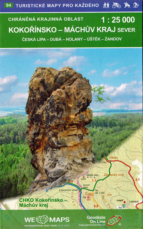 Wanderkarte Kokorinsko-Nord