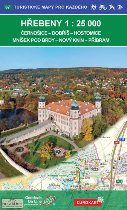 Wanderkarte Region um Prag mit Hartenberg / Hrebeny / Nr. 67