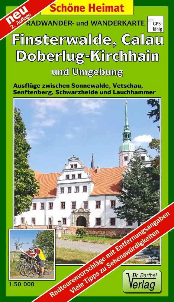 Wanderkarte-Finsterwalde, Calau Wanderkarte-Schlaubetal, Finsterwalde, Calau
