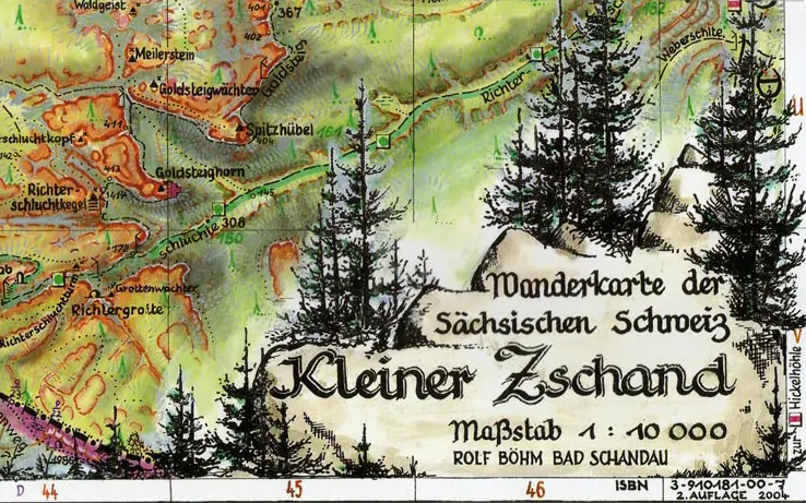 Wanderkarte Kleiner Zschand vom Böhm Verlag