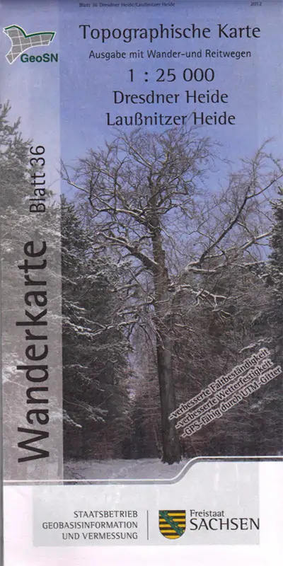 Wanderkarte Dresdner-Laussnitzer Heide
