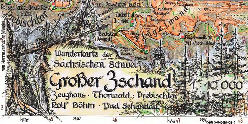 Wanderkarte Großer Zschand vom Böhm Verlag