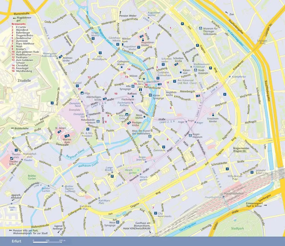 Karte zu Thüringen mit Erfurt vom Trescher Verlag Karte zu Thüringen mit Erfurt vom Trescher Verlag