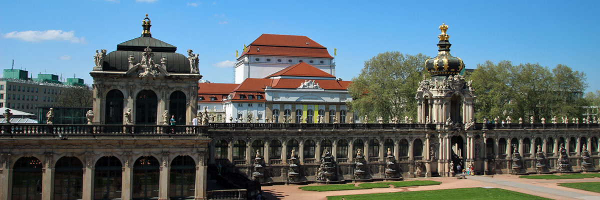 Zwingeransicht in Dresden im Sächsischen Elbland