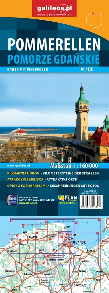 Wanderkarte PL-61-Pommern-Danzig-DE 2