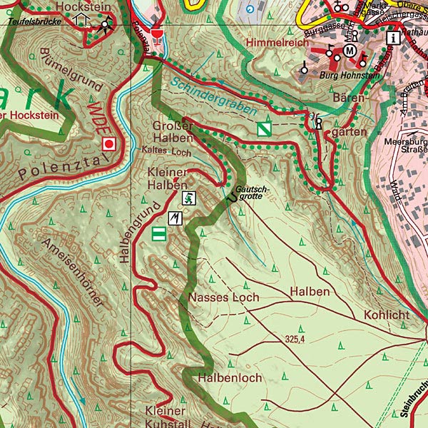 Wanderkarte Hohnstein- Detail 2 Wanderkarte Hohnstein- Detail 2