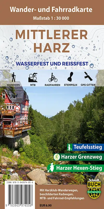 Wanderkarte Mittlerer Harz vom Schmidt-Buch-Verlag Wanderkarte Mittlerer Harz vom Schmidt-Buch-Verlag